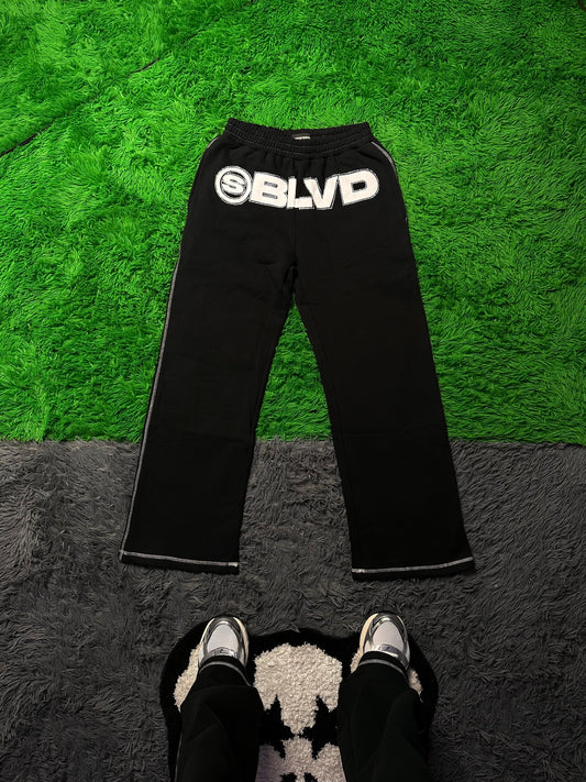 Black Rhinestone Sweatpants