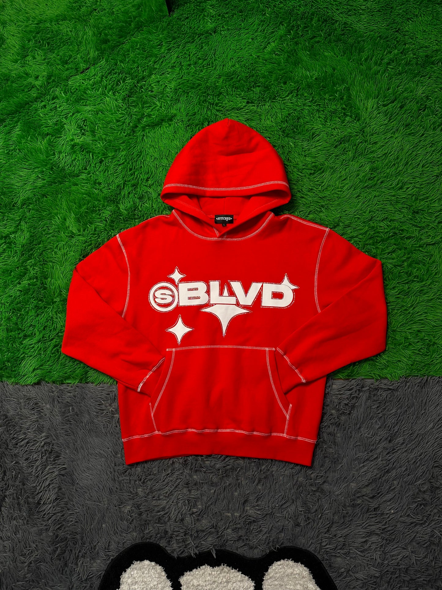 Red Rhinestone Hoodie