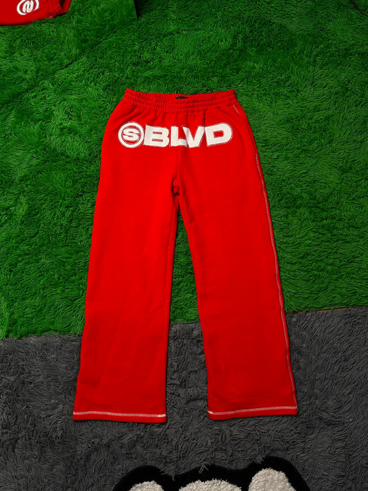 Red Rhinestone Sweatpants